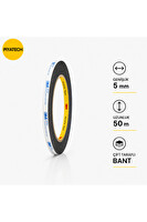 Piyatech 3M Scotch Çift Taraflı Bant 5MM x 50 M Güçlü Yapıştırıcı Siyah Akrilik Bant