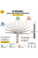 Piyatech Paslanmaz Çelik 14 Bıçaklı Tamir Takımı 1.0 - 1.5 - 2.0 MM