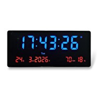 Upway 15×36 CM Büyük HD Alarm Tarih Sıcaklık Nem LED Dijital Duvar Saati