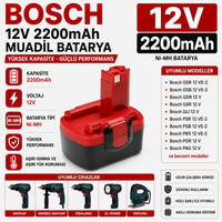 İnfostar Bosch 12V 2200 Mah PSR 12VE - PSR 1200 ile Uyumlu Muadil Matkap Bataryası