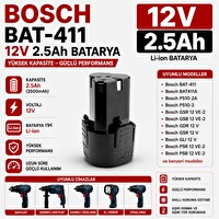 İnfostar Bosch GSR 12V-LiQ - GSR 12V-Li-2 - GSR 12V-LI ile Uyumlu Muadil Matkap Bataryası