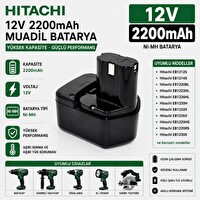 İnfostar Hitachi FWH12DC2 - FWH12DC3 - FWH12DC4 - FWH12DD ile Uyumlu Muadil Matkap Bataryası