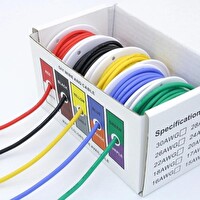OEM RC-10063 24AWG-0.50 MM Çok Damarlı Montaj Kablosu Seti - 5x15 M