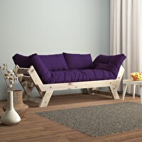 Woodesk Adalar CPT8124-210 Masif Natural-Mor 2'li Kanepe