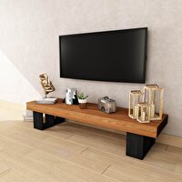 Woodesk CPT8004-150 150x40 CM Masif Ağaç Tik Renk TV Sehpası