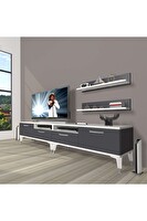 Decoraktiv EKO 220R MDF Silver Beyaz - Antrasit TV Sehpası