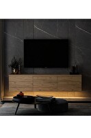 BMdekor TV Sehpası Norm Duvara Monte Atlantikçam LED Işıklı 160 CM