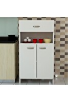 BMdekor Çok Amaçlı Dolap Banyo Mutfak Kiler Hira Beyaz