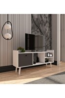 VM Vertex Mobilya Leo TV Ünitesi Beyaz-Antrasit 140 CM