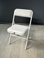 Hey Modüler Mobilya Katlanır Mutfak Sandalyesi Yemek Balkon Bahçe Otel Kafe Katlanır Sandalyesi Beyaz