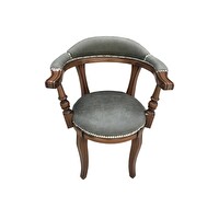 Bengi Ticaret 18010 Klasik Model Kayın Retro Aslan Ayaklı Şönil Kumaşlı Sandalye