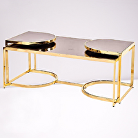 Bengi Ankara Mobilya Orta Sehpa-Zigon 19324 Ogem Takım Buket Set Metal Gold Kaplama El Yapım