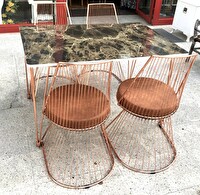 Bengi Ticaret Masa 13798 Tel Sandaly Tk Metal Rose Bakır Japon Ayk Mdf Siyh Desen Tabla El Yapı