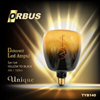 Orbus TYB140 4W 160LM Dekoratif Sarı-Siyah Led Ampul