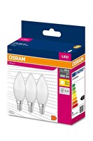 Osram Ledvalue 7.5W (60W) 3'lü Led Mum Ampul Sarı - 2700K E14