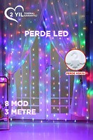 Torima LW-77 RGB 300 Ledli 10 Sarkıt Perde Led Işık 3x3 Metre Peri Telli LED