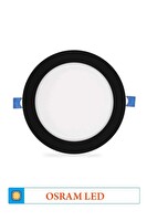 ACK AP01-01201 12W Slim Led Panel Siyah Kasa 3000K Sarı Işık Gömme Spot Lamba