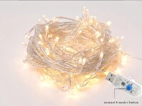 Sge Teknoloji USB 10 M 100 Led Şeffaf Kablolu 8 Modlu Sarı Led Işık