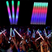 Evimdeyokyok Led Işıklı Rengarenk Sünger Parti Çubuk Işıklı Kauçuk Sopa 46 CM