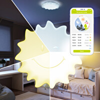 Agu Baby Agu Sun1 Akıllı Gün Doğumu Dekoratif Çocuk Odası Uyku Lambası Avize - Beyaz