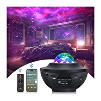 Hzl Store Starry Light Yıldızlı Atmosfer Işık Projektörü Çok Renkli Gökyüzü Efekti Uzaktan Kumandalı Ortam Gece Lambası