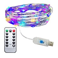 Upway 10 MT Çok Renk Kumandalı 100 Led Işık - USB Dekoratif Aydınlatma