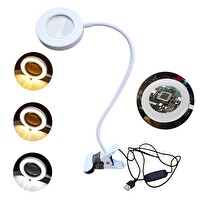 Upway 5X Cam Büyüteçli 3 Renk Modlu LED Masa Lambası