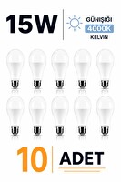 Şahnet E27 15W LED Ampul 4000K Günışığı Led Lamba 10 Adet