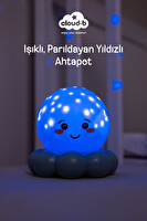 Cloud B Parıldayan Yıldızlı Ahtapot Gece Lambası 11 CM Mavi