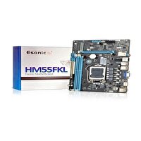 Esonic HM55KFL SATA DDR3 1333 MHz USB 2.0 VGA SES LAN 1156p 1.GEN Anakart