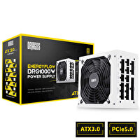 Dragos Energyflow DRG1000W 120 MM Fan 1000 W 80+ Gold PCIe Gen 5.0 ATX 3.0 Full Modüler PSU Beyaz Güç Kaynağı