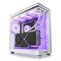 Nzxt H Series H6 Flow RGB 3x120MM RGB (ATX Micro-ATX Mini-ITX) CC-H61FW-R1 Beyaz ATX Oyuncu Kasası