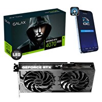 Galax GeForce RTX 4070 SUPER 1-Click OC 2X V2 12GB GDDR6X 192 Bit DLSS 3 Ekran Kartı 47SOM7MDABCD