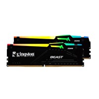 Kingston Beast RGB KF560C30BBEAK2-64TR 64 GB (2x32 GB) DDR5 6000 MHZ CL30 Siyah RAM