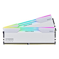 Klevv Cras V RGB KD5AGUA80-64A320J 32 GB (2x16GB) 6400 MHz CL32 Expo DDR5 Heatsink Brilliant Beyaz RAM