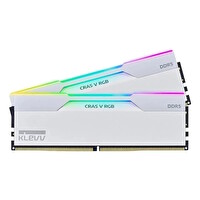 Klevv Cras V RGB 64 GB (2x32GB) 6400MHz CL32 INTEL XMP 3.0 – AMD EXPO DDR5 Heatsink Brilliant White Ram (KD5BGUA80-64A320J)