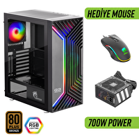 Green Griffin G3 Plus ARGB Gaming Bilgisayar Kasası (4×120mm Fan + Tempered Cam) – 700W 80+ Bronze PSU Dahil