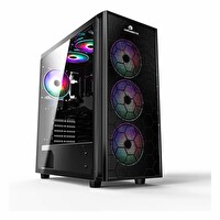 GameBooster GB-X51 USB 3.2 RGB ATX Mid Tower Siyah Kasa