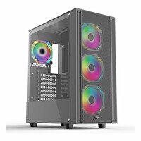Power Boost X-12B USB 3.2 ARGB ATX Mid Tower Siyah Kasa