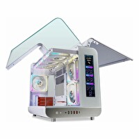 Quadro Eagle QX100 USB 3.2 RGB ATX Mid Tower Bilgisayar Kasası - Beyaz