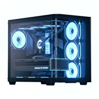 Aerocool P500C Mirror A-RGB ATX Siyah Bilgisayar Kasası