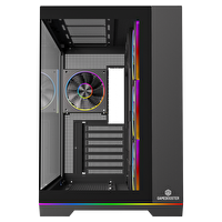 GameBooster NYVRA SYNC X 850W 80+ Bronze ATX3.1 Gen5.1 SeaView ARGB ATX Mid Tower Siyah Kasa