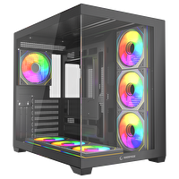 Rampage ARES 750W 80+ Bronze 12 CM ARGB Fan Tempered Glass Mid-T Siyah Oyuncu Bilgisayar Kasası