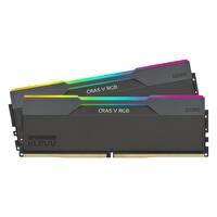Klevv CRAS V RGB 128GB 2x64GB 6000MHz CL32 Intel XMP 3.0 AMD EXPO DDR5 Obsidian Siyah Ram KD5CGUB80-60A320G