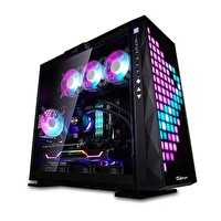 Quantum Gaming Vegas 7 ARGB Fan Adreslenebilir RGB Ön Panel Siyah Mid Tower Power Oyuncu Bilgisayar Kasası