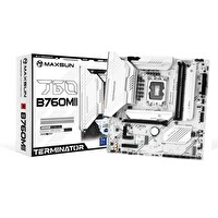 Maxsun Terminator B760M GKD5 ICE 7600(OC) DP HDMI M.2 mATX Beyaz DDR5 1700PIN Anakart