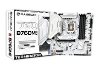 Maxsun Terminatör B760M-D4-ICE 4400 OC DP HDMI M.2 MATX Beyaz DDR4 1700PIN Anakart