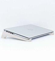 Bk Gift Taşınabilir Ahşap Beyaz Notebook Laptop Standı