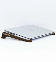 BK Kişiye Özel Taşınabilir Ahşap Ceviz Notebook Laptop Standı