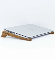 Bk Kişiye Özel Taşınabilir Ahşap Notebook Laptop Standı